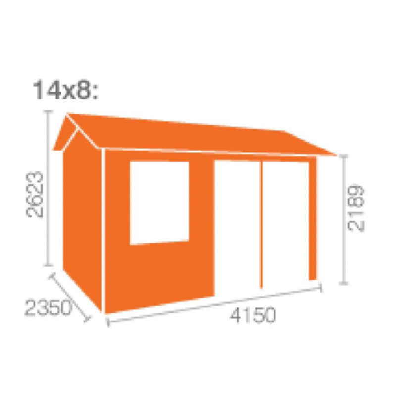 Redlands 14' x 8' Hazeltine Log Cabin - 28mm | Sheds.co.uk