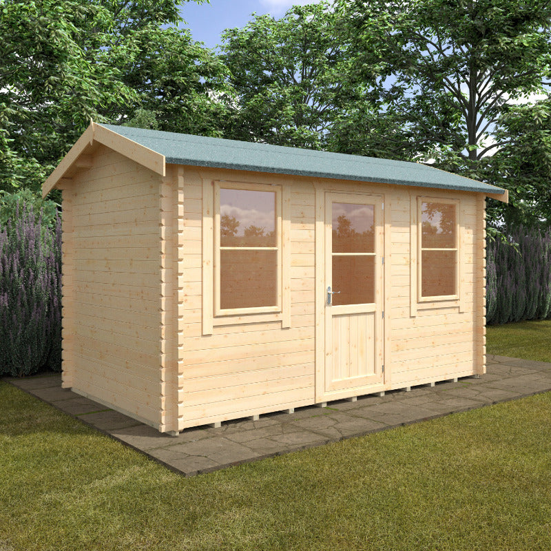 Redlands 14' x 8' Torrey Log Cabin - 44mm | Sheds.co.uk