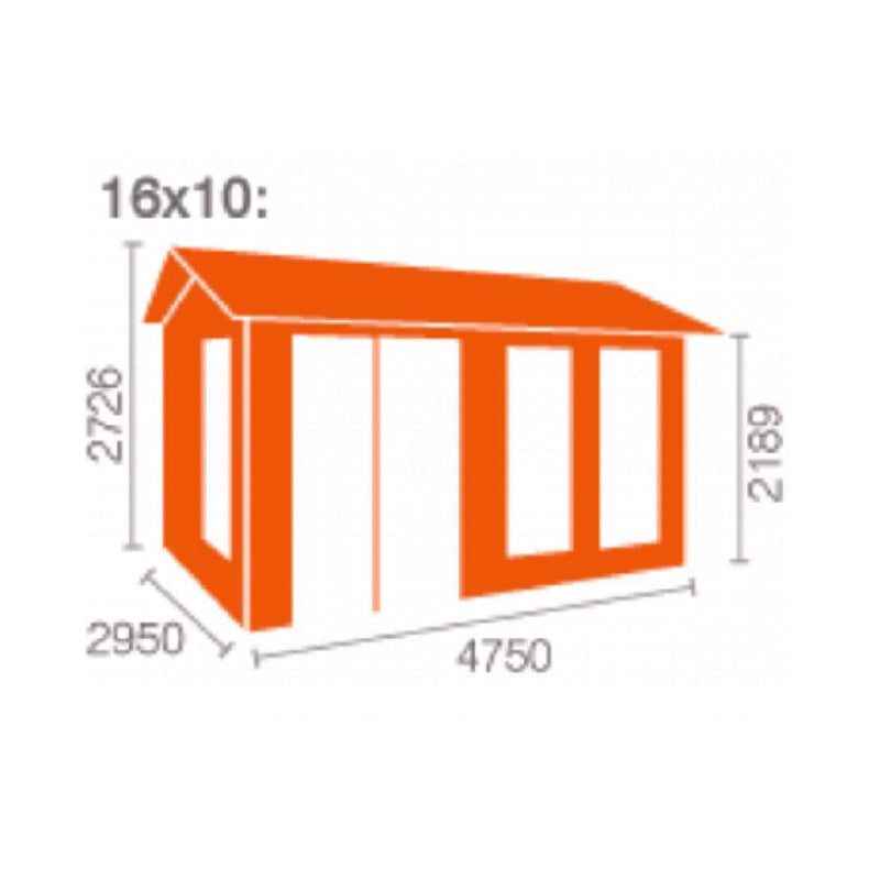 Redlands 16' x 10' Troon Log Cabin - 44mm | Sheds.co.uk