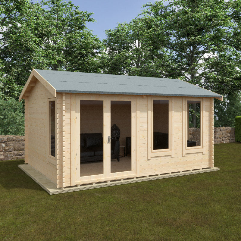 Redlands 16' x 12' Troon Log Cabin - 44mm | Sheds.co.uk