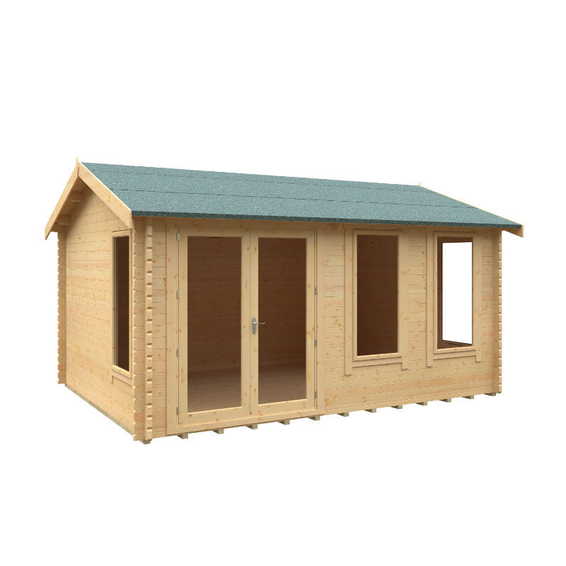 Redlands 16' x 12' Troon Log Cabin - 44mm | Sheds.co.uk