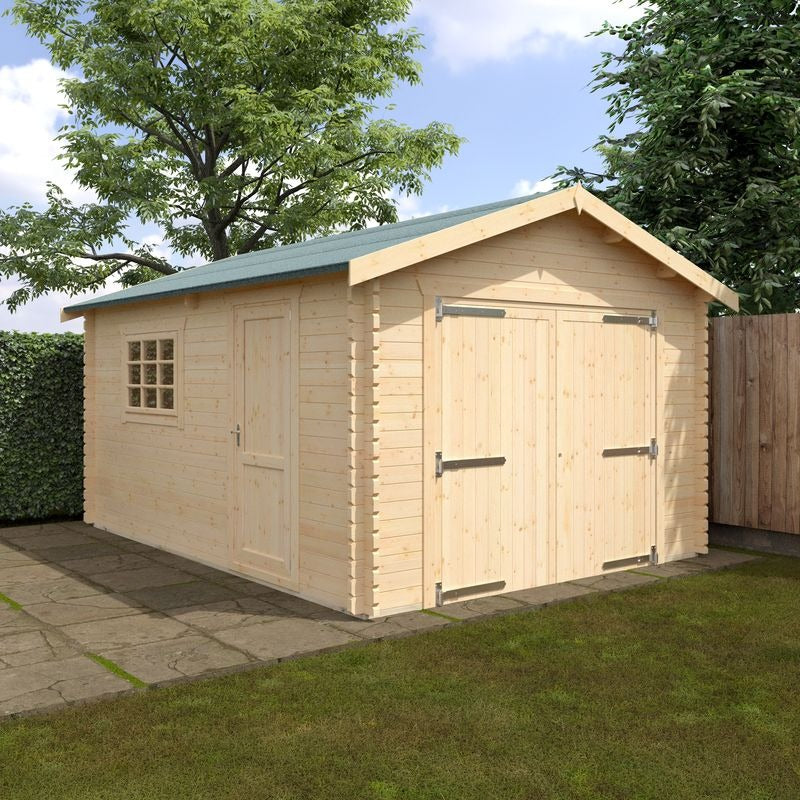 Redlands 16' x 12' Wooden Garage - 44mm | Sheds.co.uk