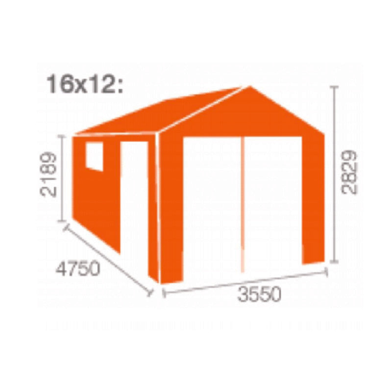 Redlands 16' x 12' Wooden Garage - 44mm | Sheds.co.uk