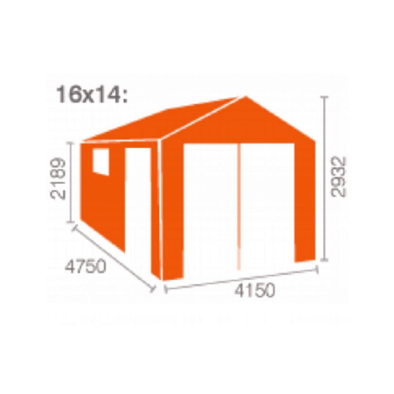 Redlands 16' x 14' Wooden Garage - 44mm