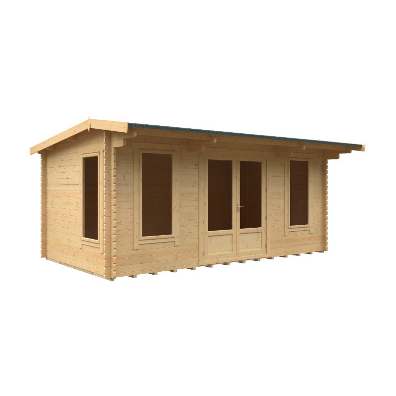 Redlands 18' x 10' Birkdale Log Cabin - 44mm | Sheds.co.uk