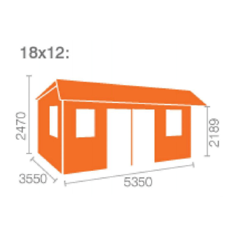 Redlands 18' x 12' Birkdale Log Cabin - 44mm