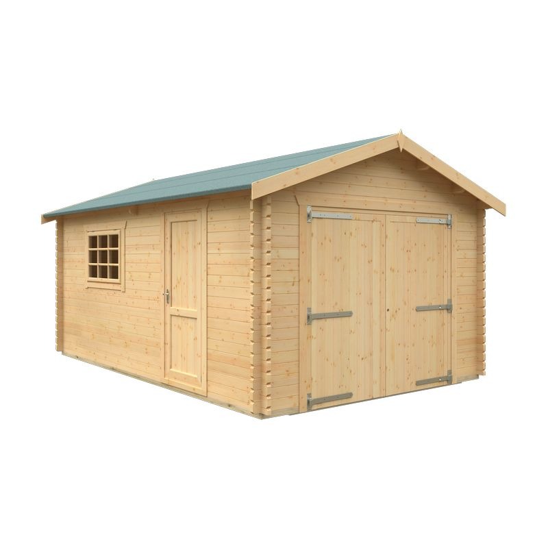 Redlands 18' x 12' Wooden Garage - 44mm | Sheds.co.uk