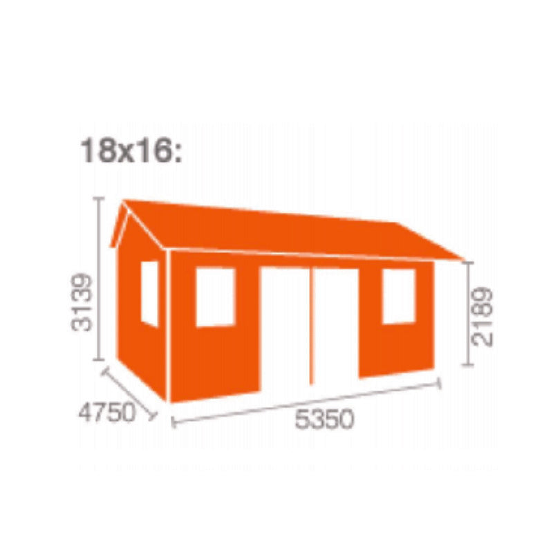 Redlands 18' x 16' Valhalla Log Cabin - 44mm | Sheds.co.uk
