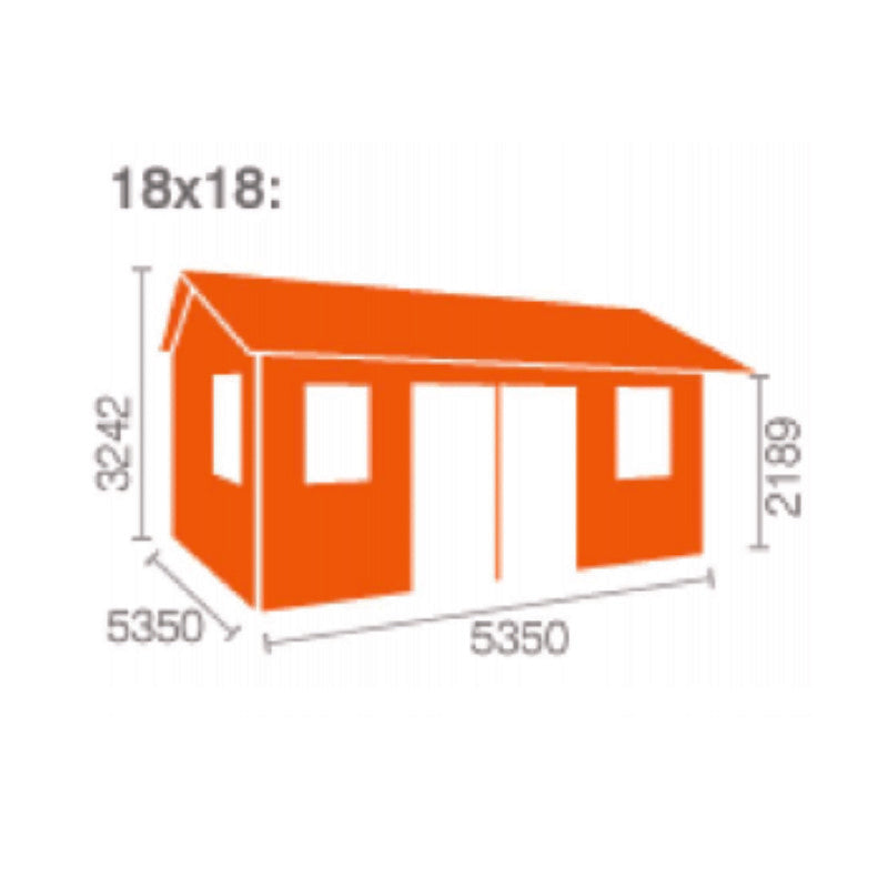 Redlands 18' x 18' Valhalla Log Cabin - 44mm