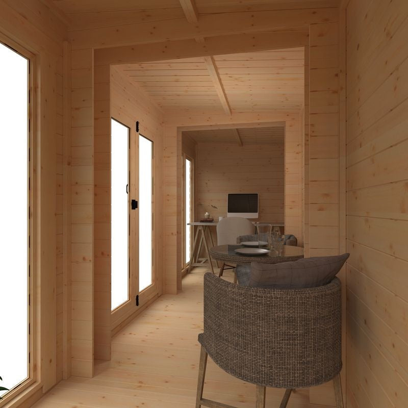 Redlands 18' x 6' Portrush Log Cabin | Sheds.co.uk