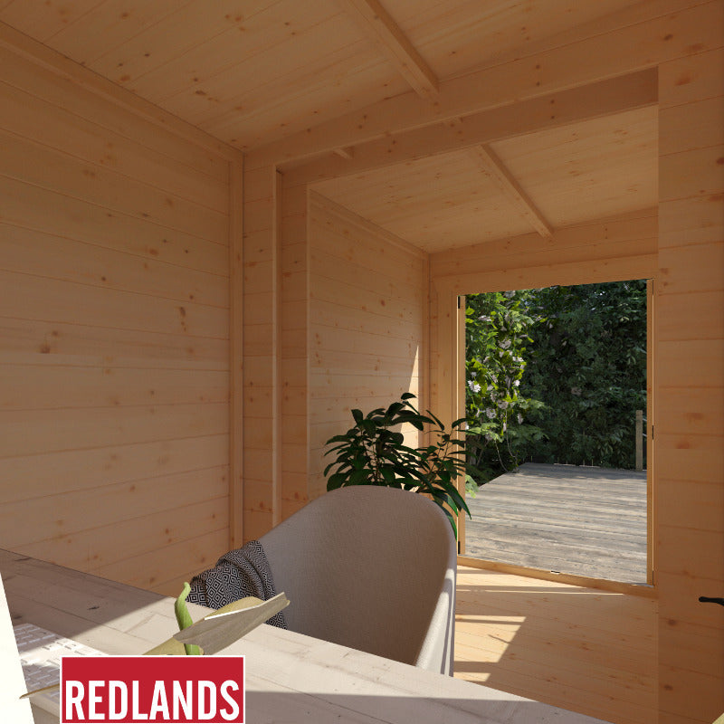 Redlands 18' x 6' Taddy Log Cabin | Sheds.co.uk