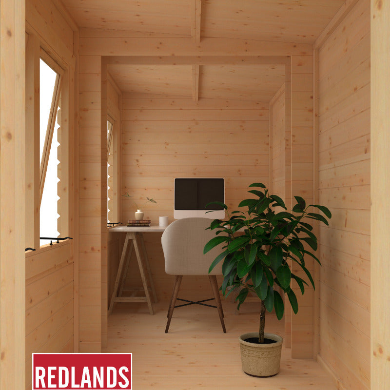 Redlands 18' x 6' Taddy Log Cabin | Sheds.co.uk