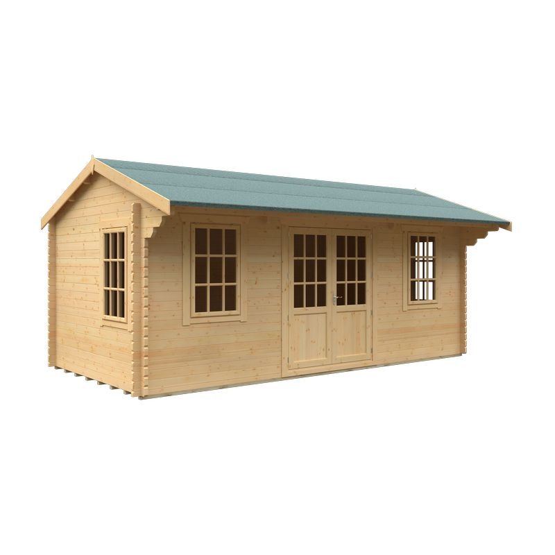 Redlands 20' x 10' Valhalla Log Cabin - 44mm | Sheds.co.uk