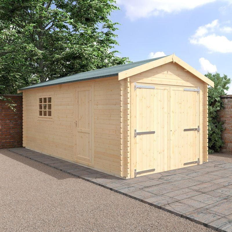 Redlands 20' x 10' Wooden Garage - 44mm | Sheds.co.uk