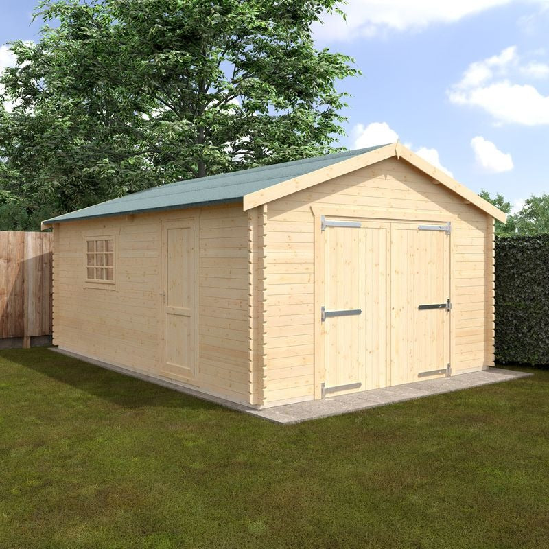 Redlands 20' x 14' Wooden Garage - 44mm | Sheds.co.uk