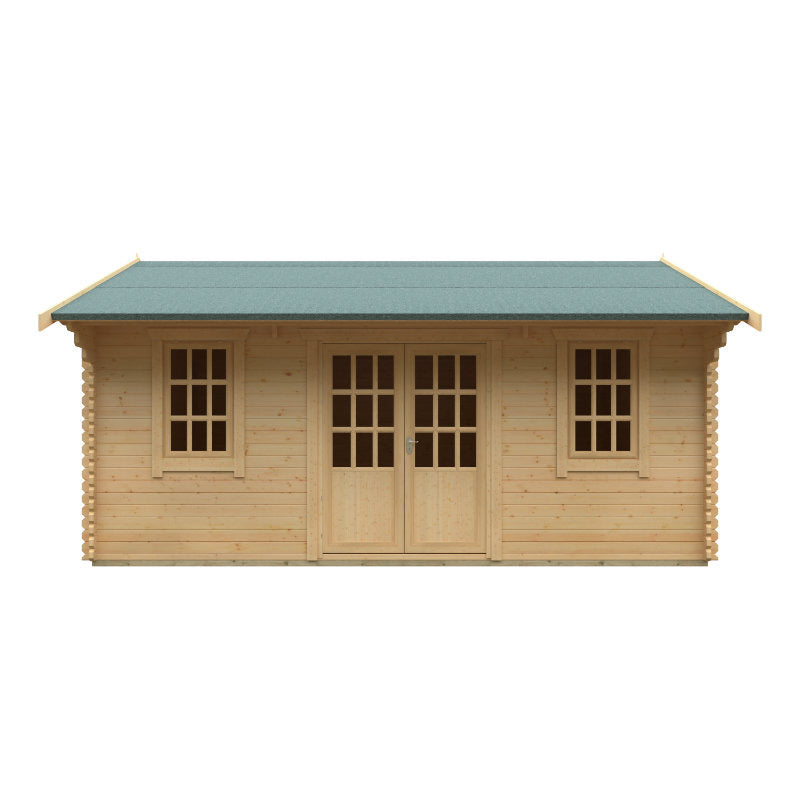 Redlands 20' x 16' Valhalla Log Cabin - 44mm | Sheds.co.uk