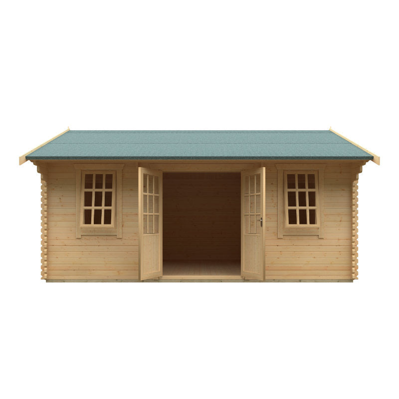 Redlands 20' x 16' Valhalla Log Cabin - 44mm | Sheds.co.uk