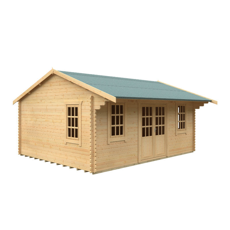 Redlands 20' x 16' Valhalla Log Cabin - 44mm | Sheds.co.uk