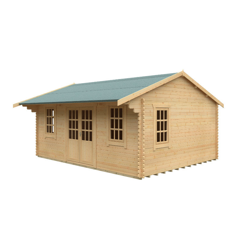 Redlands 20' x 16' Valhalla Log Cabin - 44mm | Sheds.co.uk