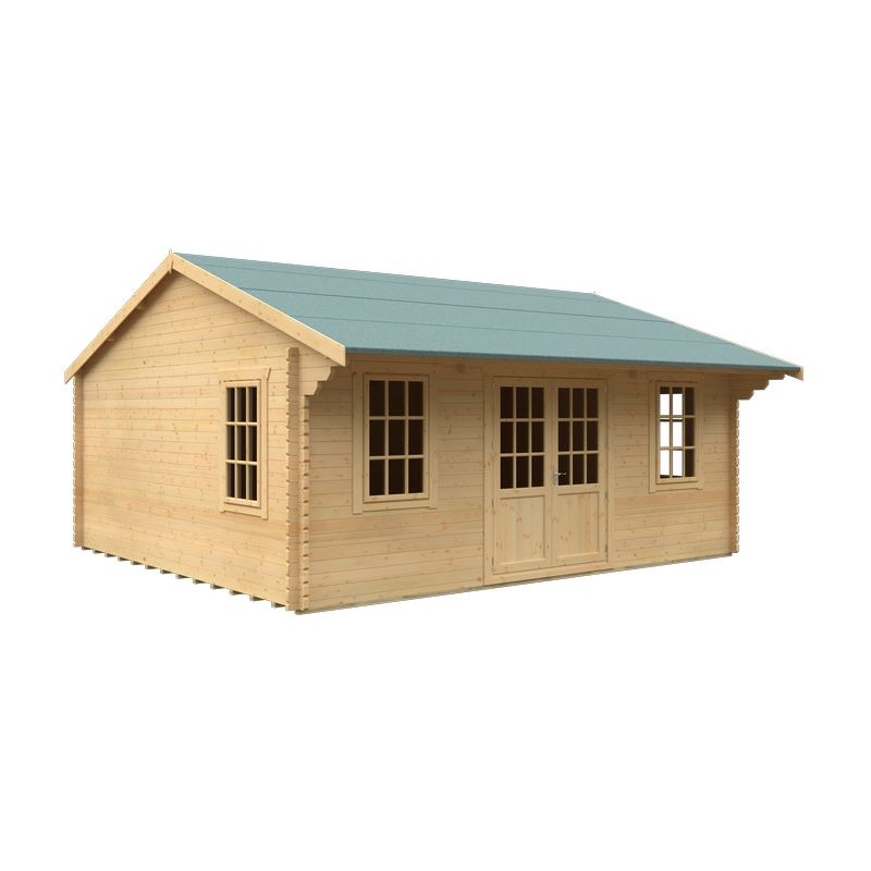 Redlands 20' x 18' Valhalla Log Cabin - 44mm | Sheds.co.uk