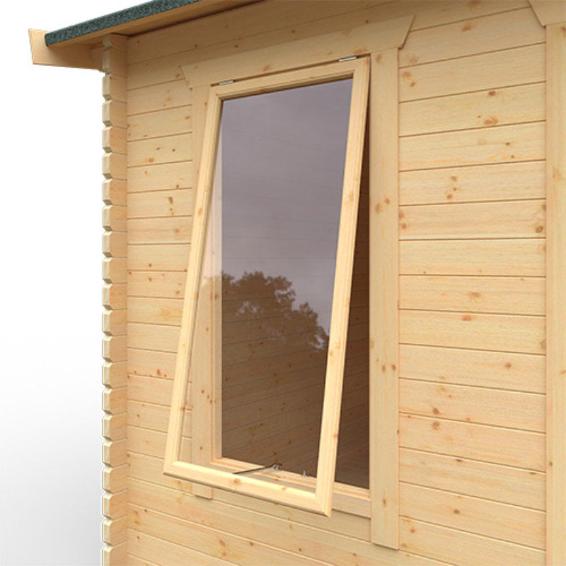 Redlands 3.6m x 3m Merion Log Cabin - 28mm | Sheds.co.uk