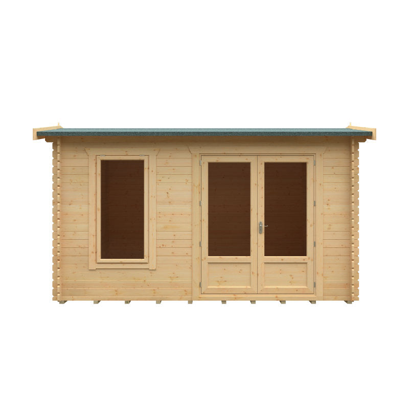Redlands 3.6m x 3m Merion Log Cabin - 28mm | Sheds.co.uk