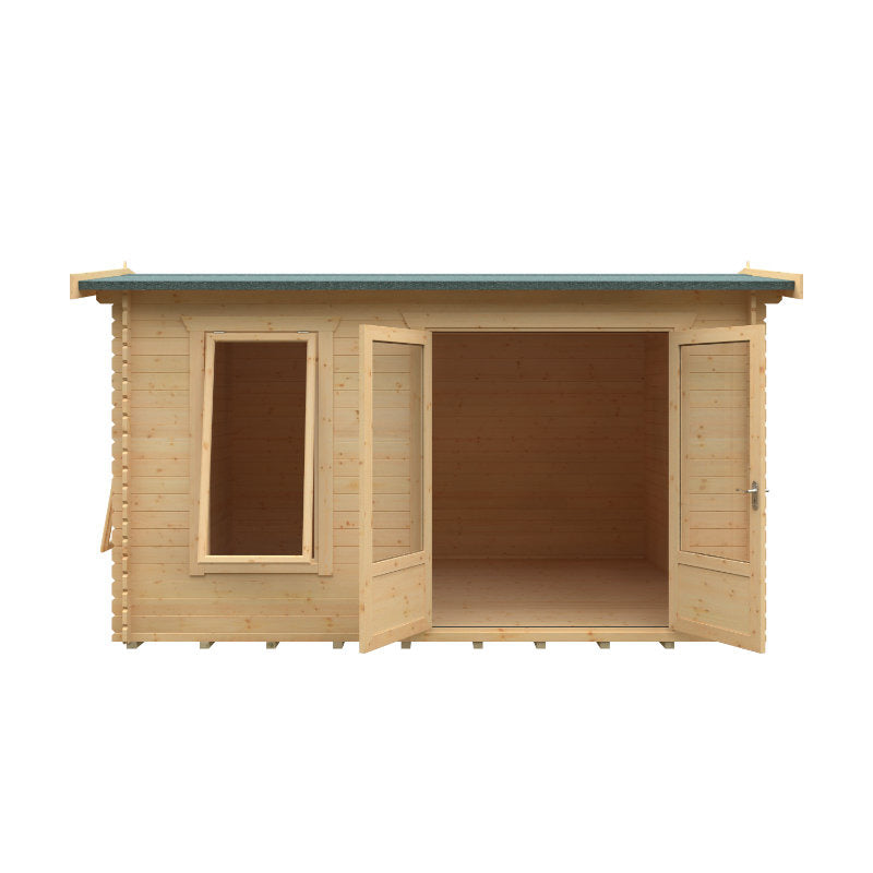 Redlands 3.6m x 3m Merion Log Cabin - 28mm | Sheds.co.uk