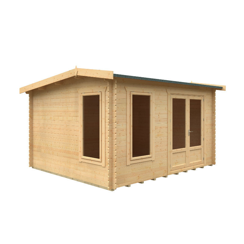 Redlands 3.6m x 3m Merion Log Cabin - 44mm | Sheds.co.uk