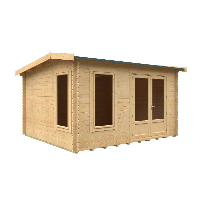 Redlands 3.6m x 3m Merion Log Cabin - 28mm | Sheds.co.uk