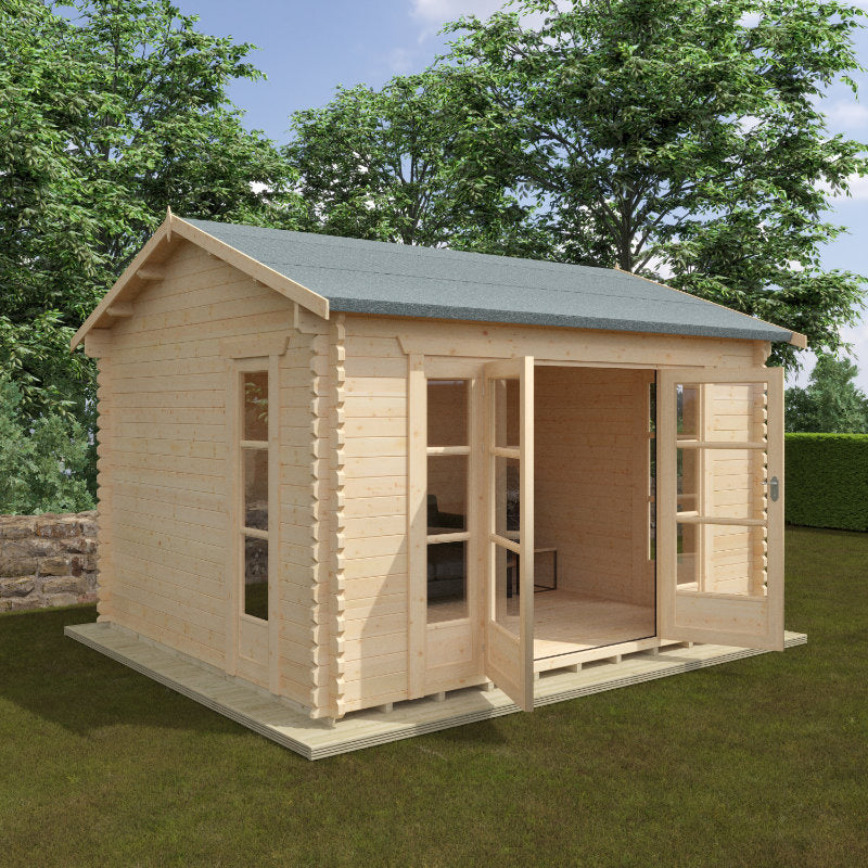 Redlands 4.2m x 3.6m St Annes Log Cabin | Sheds.co.uk