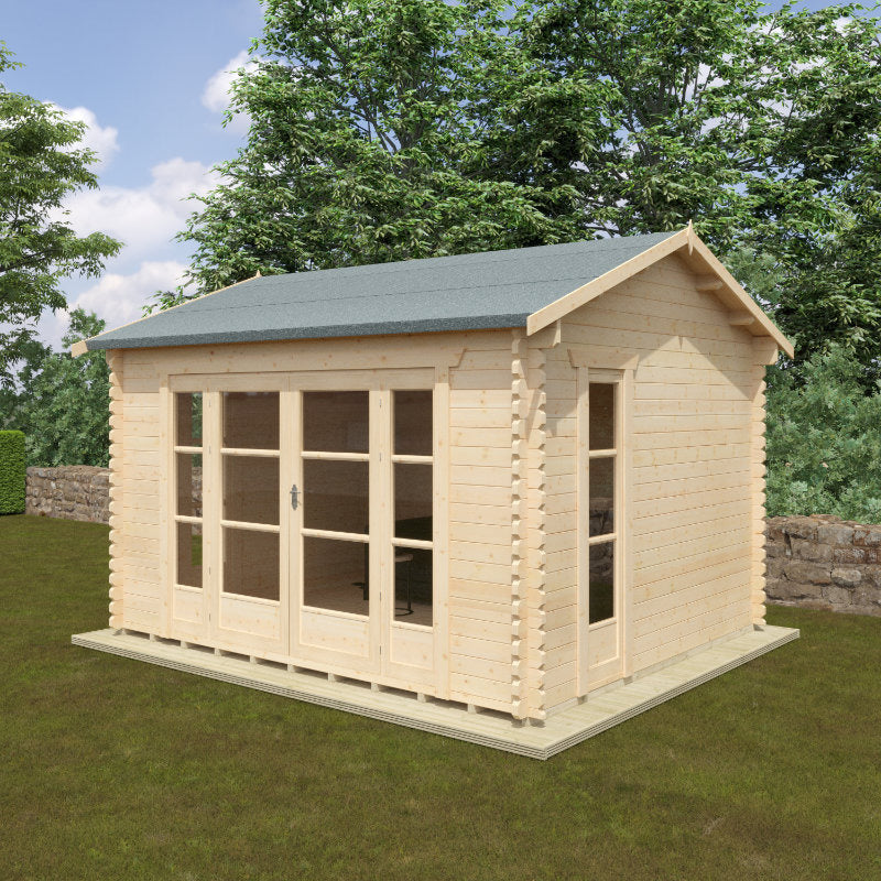 Redlands 4.2m x 3.6m St Annes Log Cabin | Sheds.co.uk