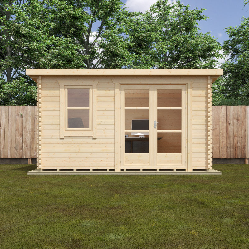 Redlands 4.2m x 3m Medinah Log Cabin | Sheds.co.uk