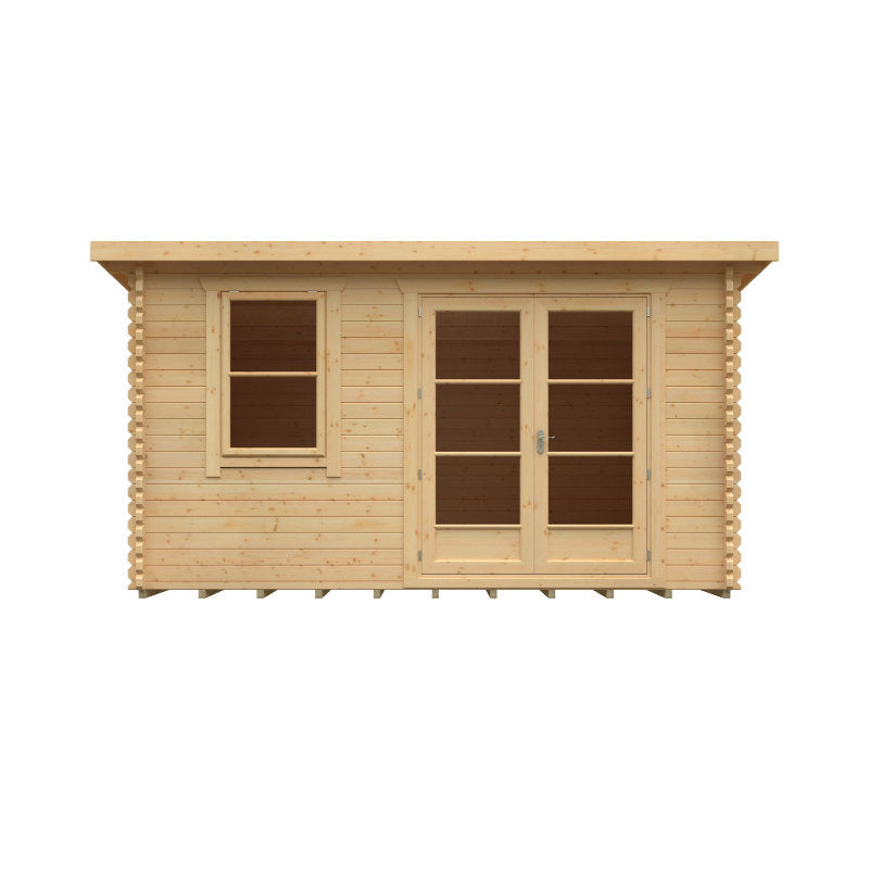 Redlands 4.2m x 3m Medinah Log Cabin | Sheds.co.uk