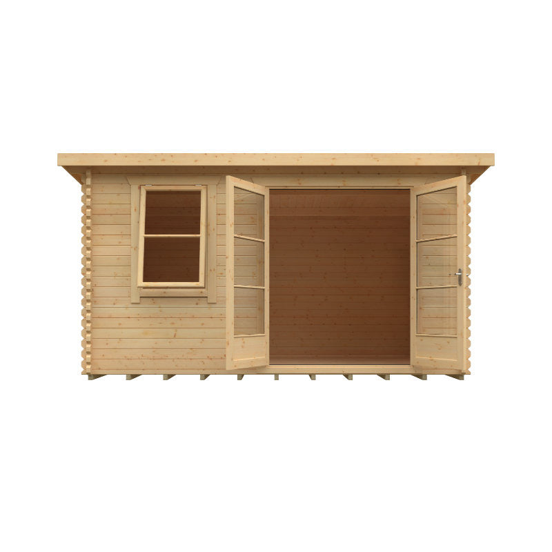 Redlands 4.2m x 3m Medinah Log Cabin | Sheds.co.uk