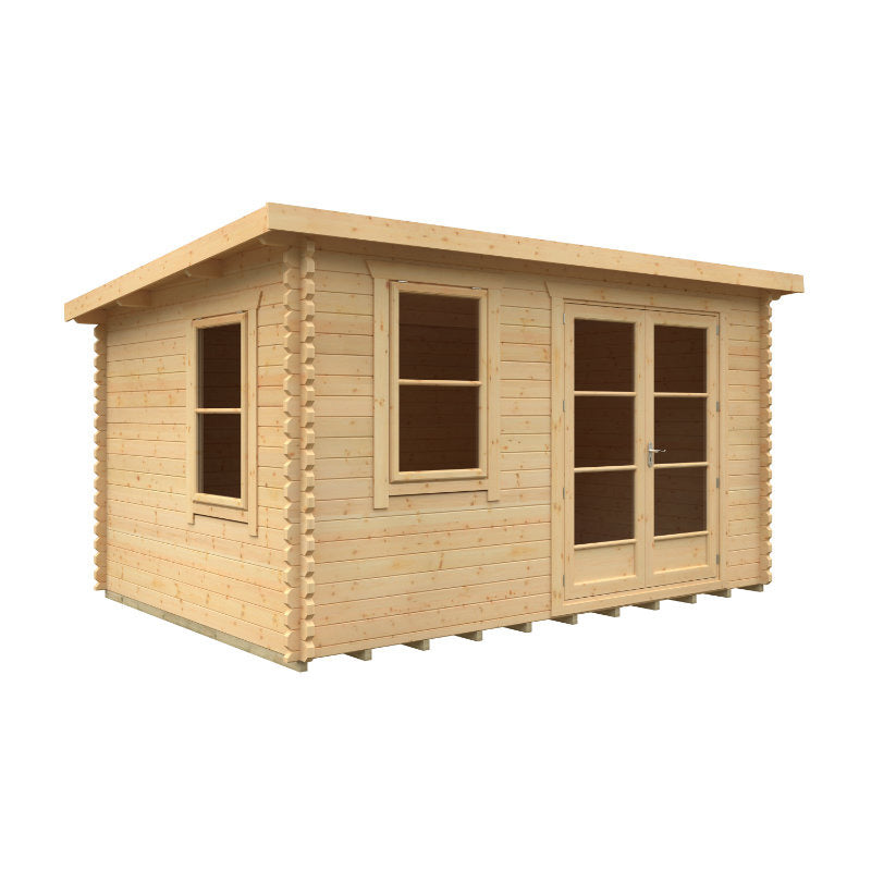 Redlands 4.2m x 3m Medinah Log Cabin | Sheds.co.uk
