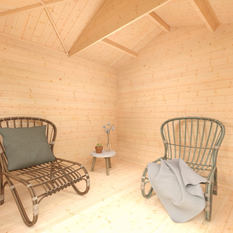 Redlands 4.2m x 3m Swinley Corner Log Cabin | Sheds.co.uk