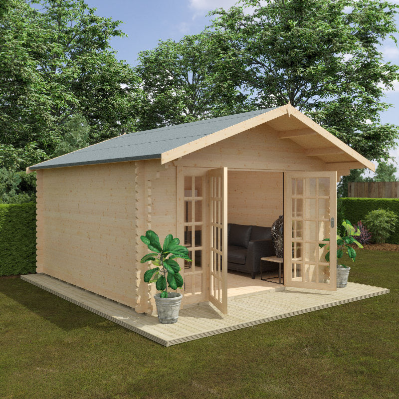 Redlands 4.2m x 4.2m St George Log Cabin | Sheds.co.uk