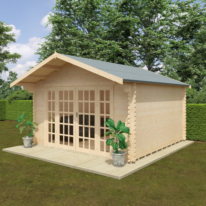 Redlands 4.2m x 4.2m St George Log Cabin | Sheds.co.uk