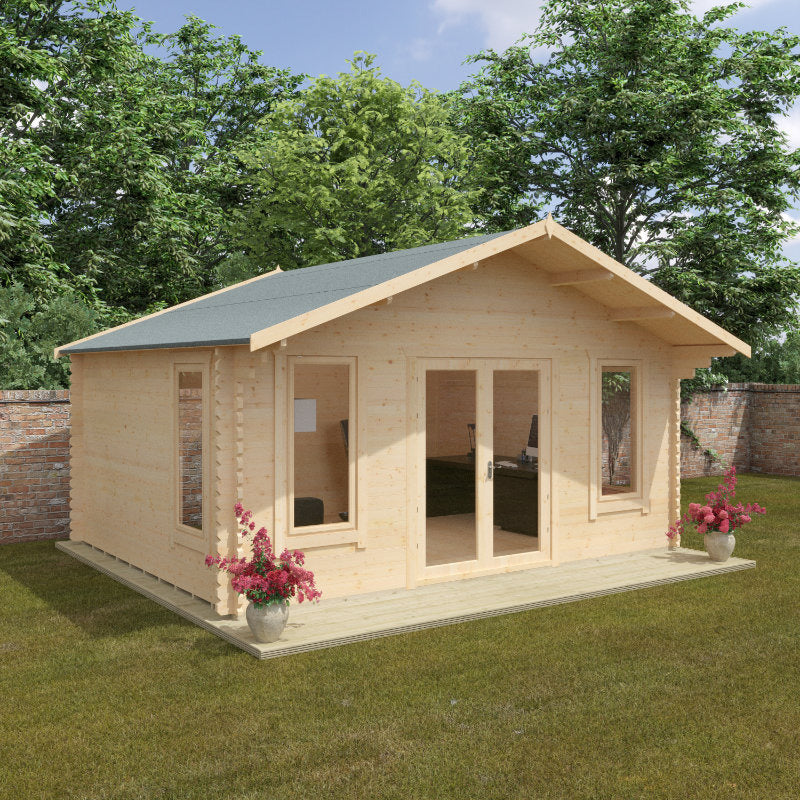 Redlands 5.4m x 3.6m Muirfield Log Cabin | Sheds.co.uk