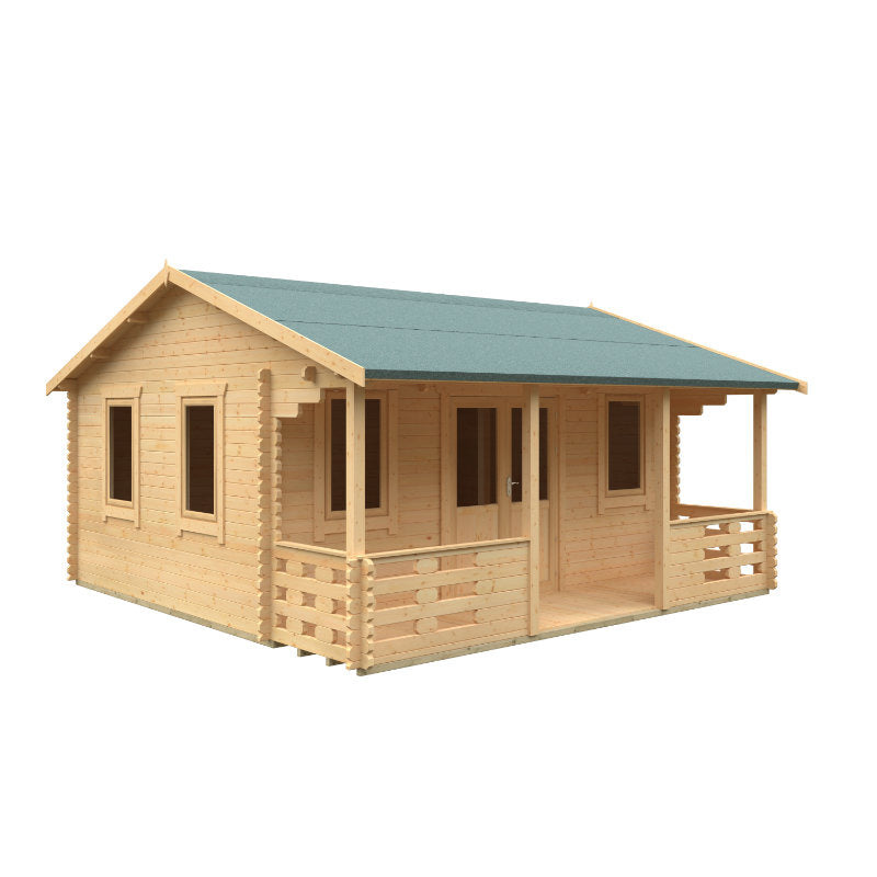 Redlands 5.4m x 4.2m Prestwick Log Cabin | Sheds.co.uk