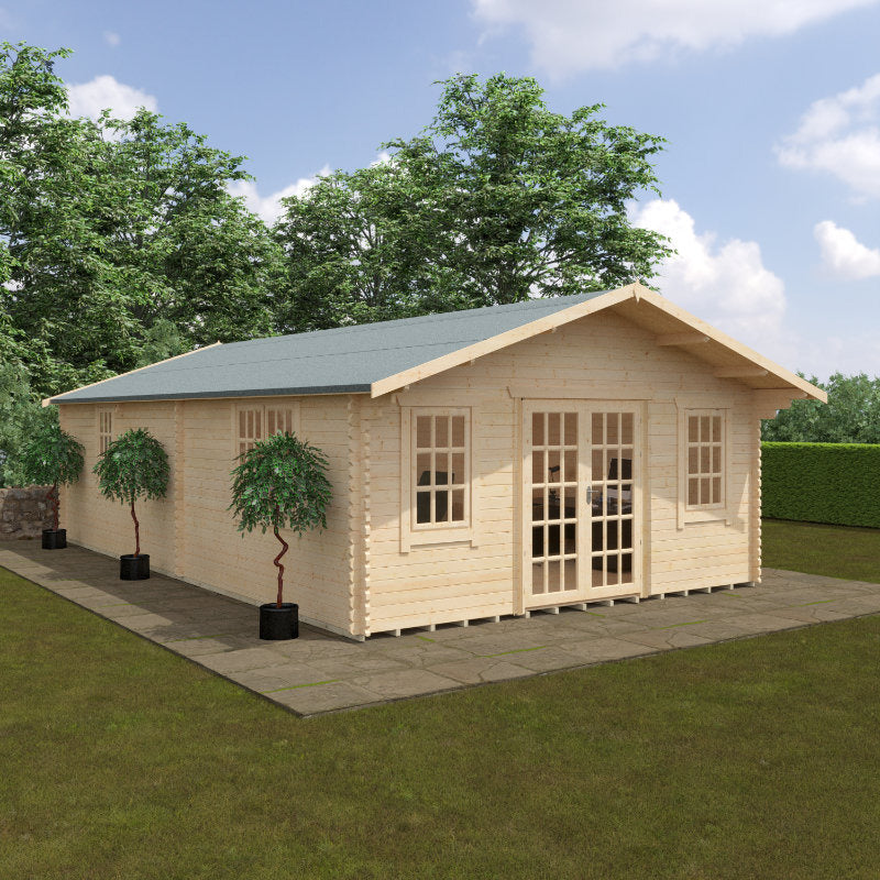 Redlands 5.4m x 9.2m Turnberry Log Cabin | Sheds.co.uk