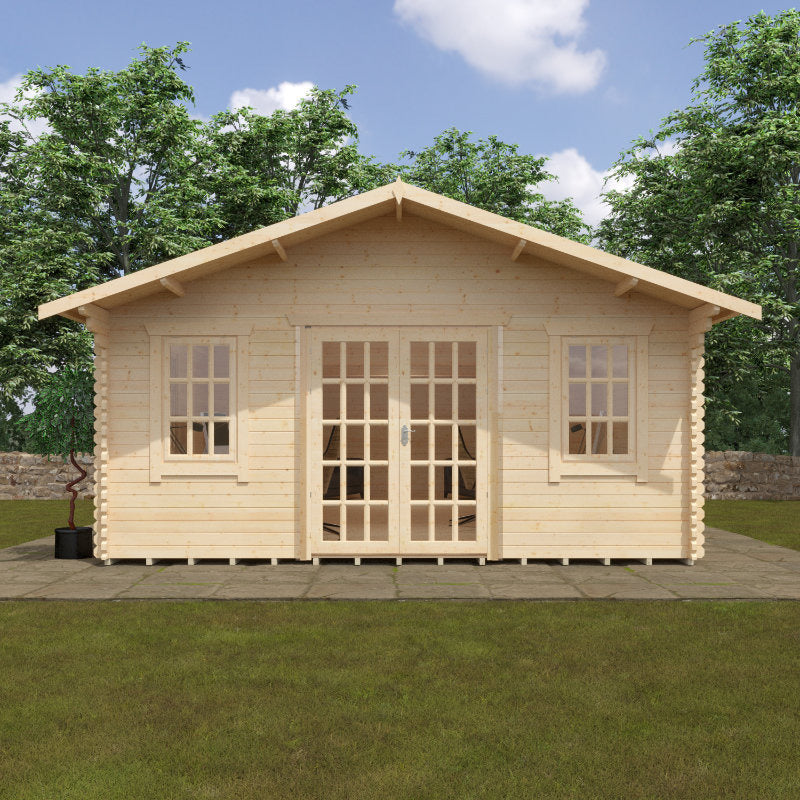 Redlands 5.4m x 9.2m Turnberry Log Cabin | Sheds.co.uk