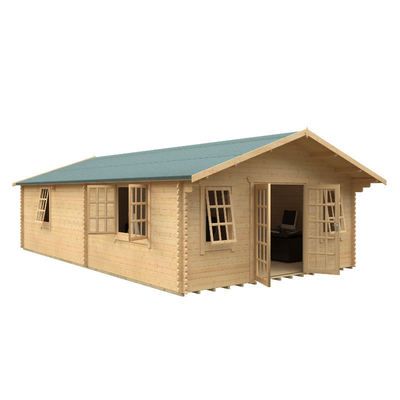 Redlands 5.4m x 9.2m Turnberry Log Cabin | Sheds.co.uk
