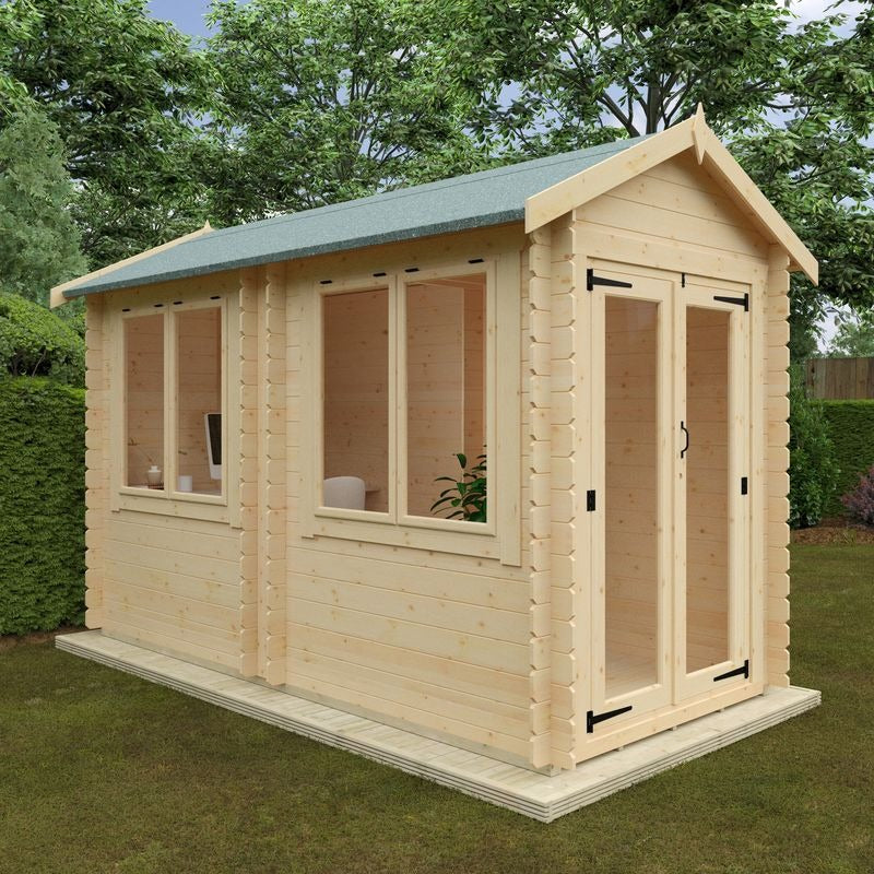Redlands 6' x 12' Pebble Log Cabin | Sheds.co.uk
