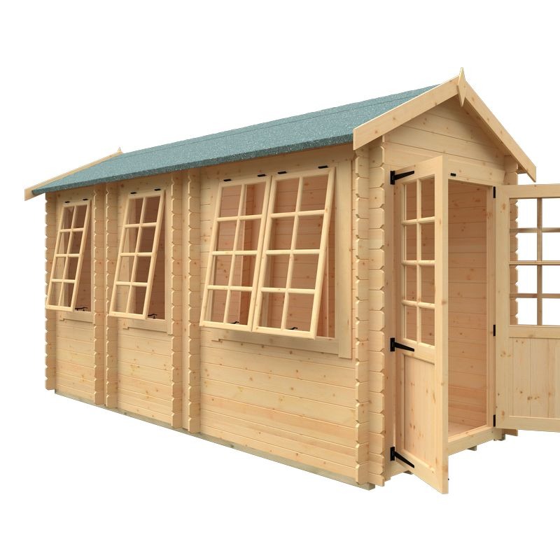 Redlands 6' x 14' Cypress Log Cabin | Sheds.co.uk