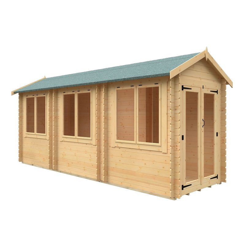 Redlands 6' x 18' Pebble Log Cabin | Sheds.co.uk