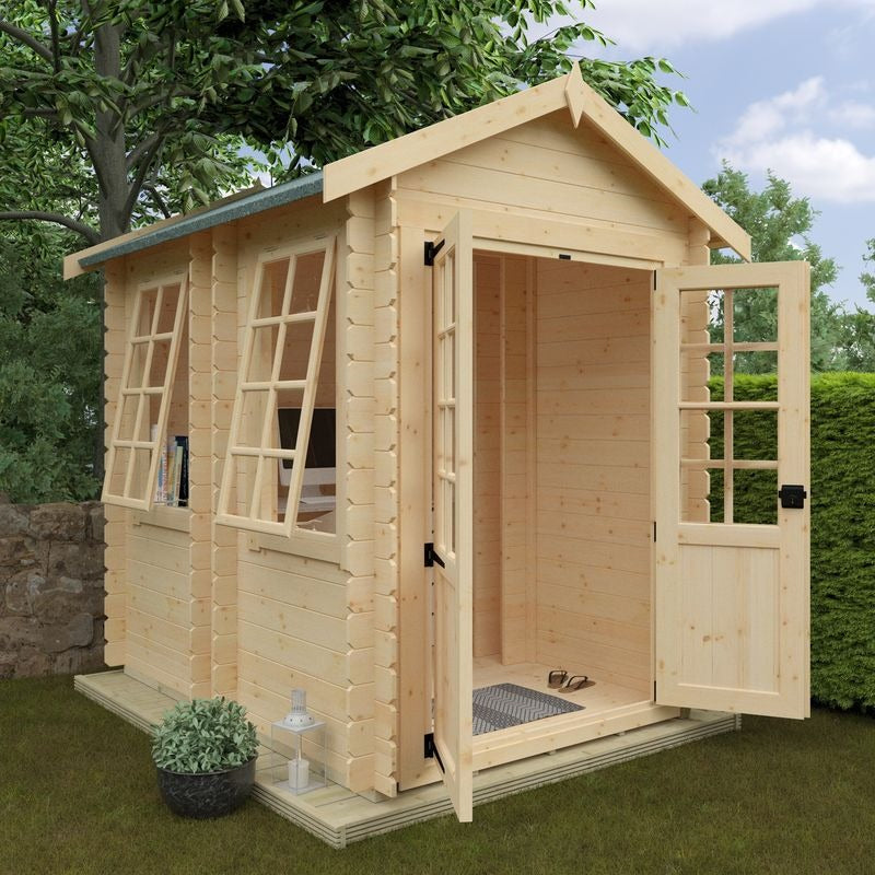 Redlands 6' x 8' Cypress Log Cabin | Sheds.co.uk