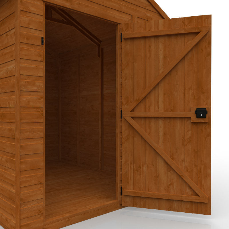 Redlands 8' x 8' Deluxe Shiplap Corner Shed | Sheds.co.uk