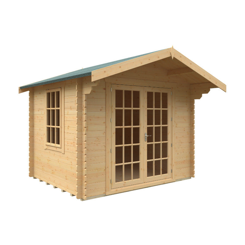 Redlands 8' x 10' Philadelphia Log Cabin - 28mm | Sheds.co.uk