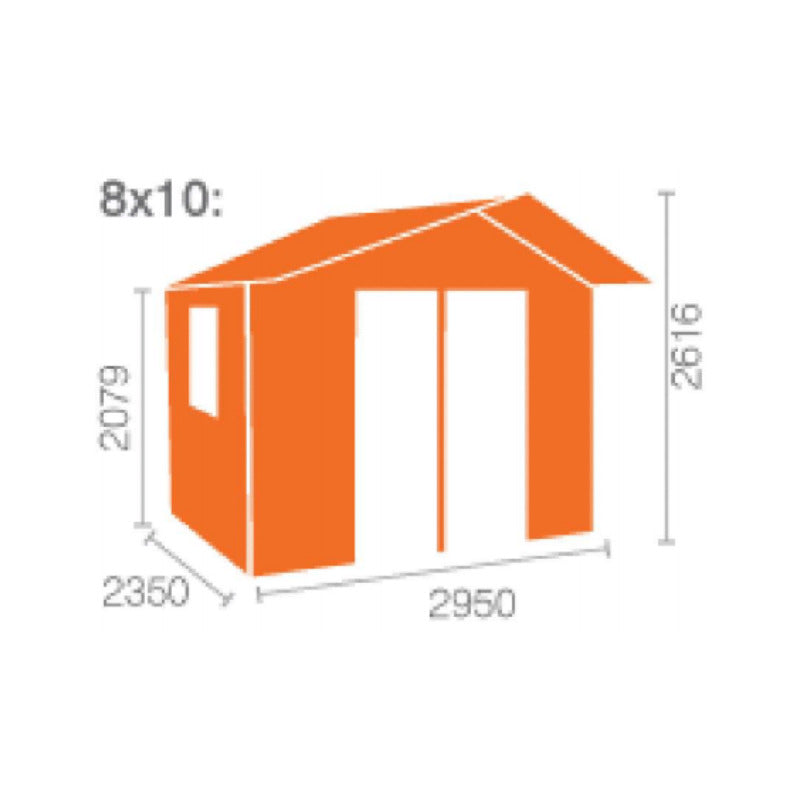 Redlands 8' x 10' Philadelphia Log Cabin - 28mm | Sheds.co.uk